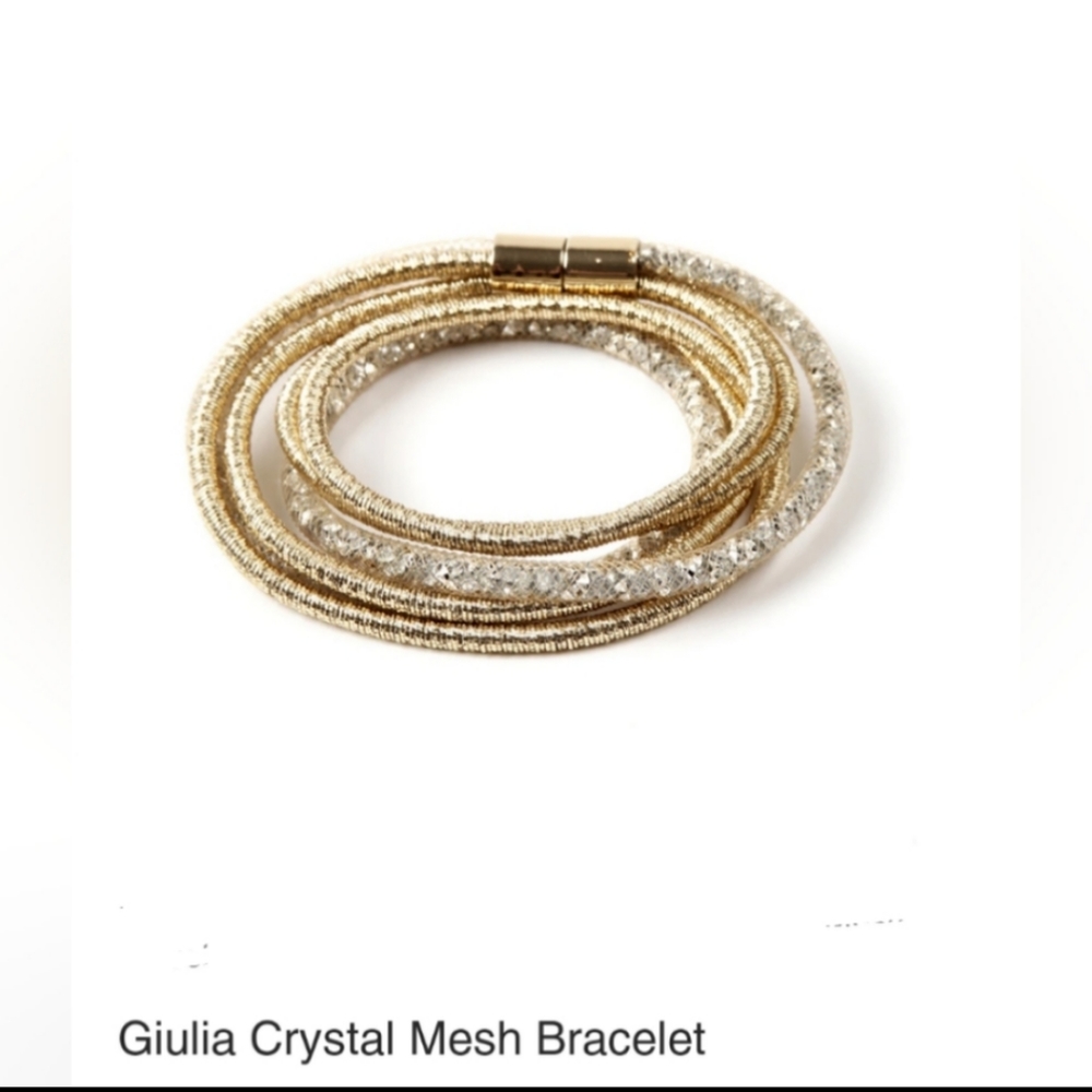 Giulia Crystal Mesh Bracelet/ Choker